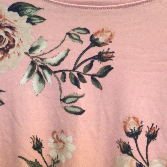 Justify girls Large pink floral long sleeve top - Picture 2 of 4